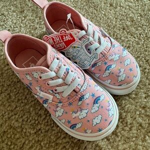 NEW Vans Toddler Unicorn Sleigh Rainbow Elastic Lace Sneakers